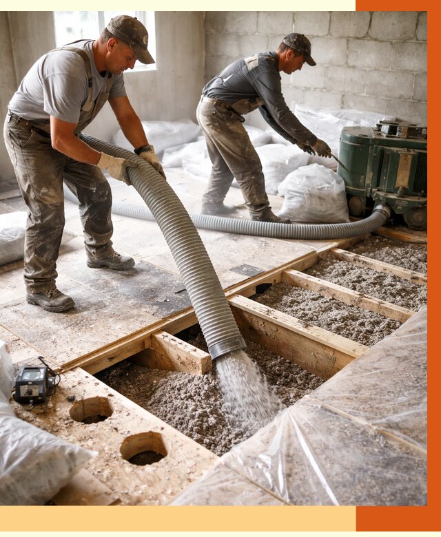 Заполнение пустот перекрытий в Чапаевске от 4597 руб. под ключ | ТепломастерЧпв