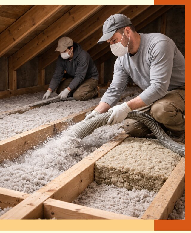 Заполнение полостей чердачного перекрытия в Чапаевске от 4597 руб. | ТепломастерЧпв