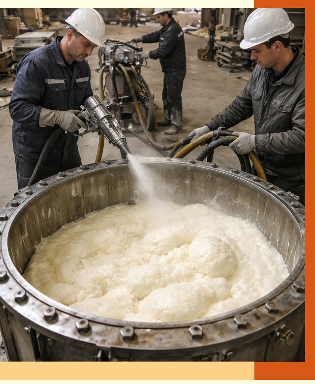 Заливка ППУ в емкости в Чапаевске от 7406 руб. — утепление емкости под ключ | ТепломастерЧпв