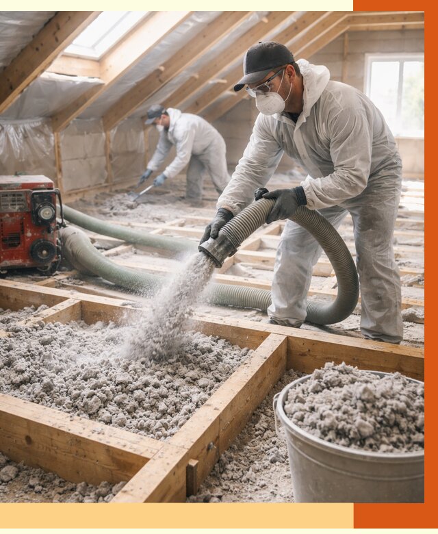 Утепление эковатой в Чапаевске от 3013 руб./м2 — монтаж и задувка | ТепломастерЧпв