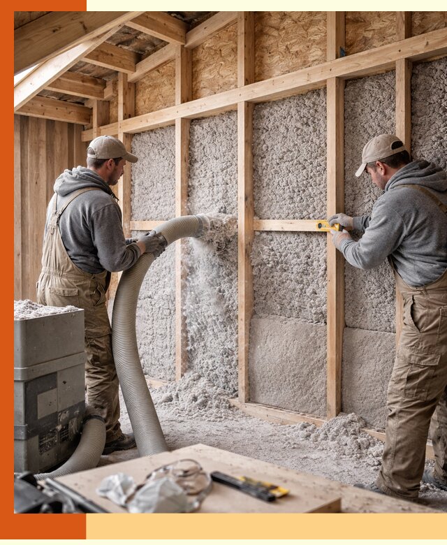 Утепление эковатой стен, потолков и перекрытий в Чапаевске