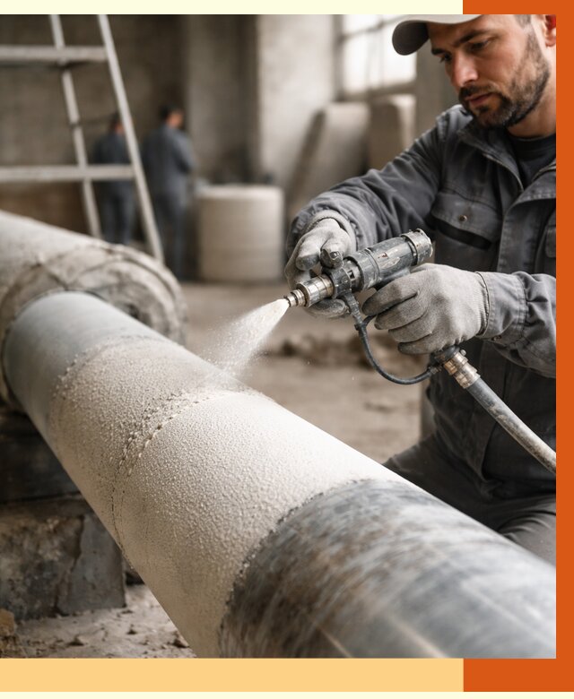 Утепление труб жидкой теплоизоляцией в Чапаевске от 7661 руб. под ключ | ТепломастерЧпв