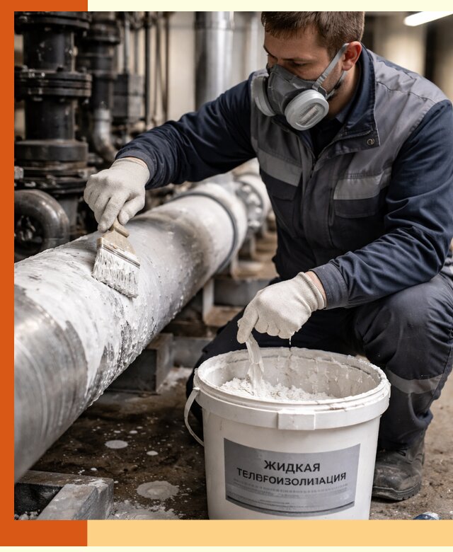 Утепление оборудования жидкой теплоизоляцией в Чапаевске
