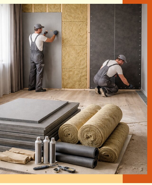 Шумоизоляция дома в Чапаевске от 4597 руб/м2 — комплексная звукоизоляция под ключ | ТепломастерЧпв