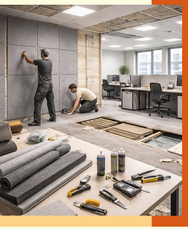 Профессиональная шумоизоляция офиса в Чапаевске от 6895 руб. за м2 | ТепломастерЧпв