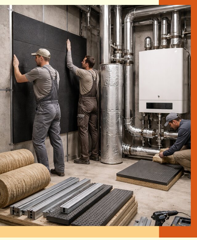 Шумоизоляция котельной в Чапаевске от 6640 руб. под ключ | Профессиональная звукоизоляция — ТепломастерЧпв