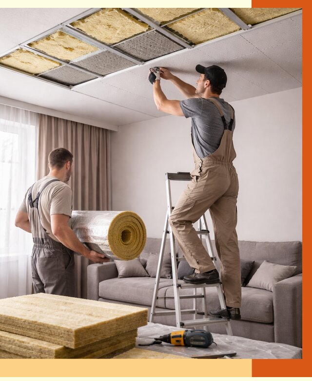 Шумоизоляция потолка в Чапаевске от 2298 руб. под ключ | Профессионально — ТепломастерЧпв