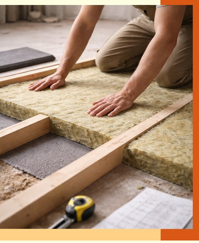 Шумоизоляция пола в Чапаевске от 1277 руб./м² — профессиональная звукоизоляция | ТепломастерЧпв