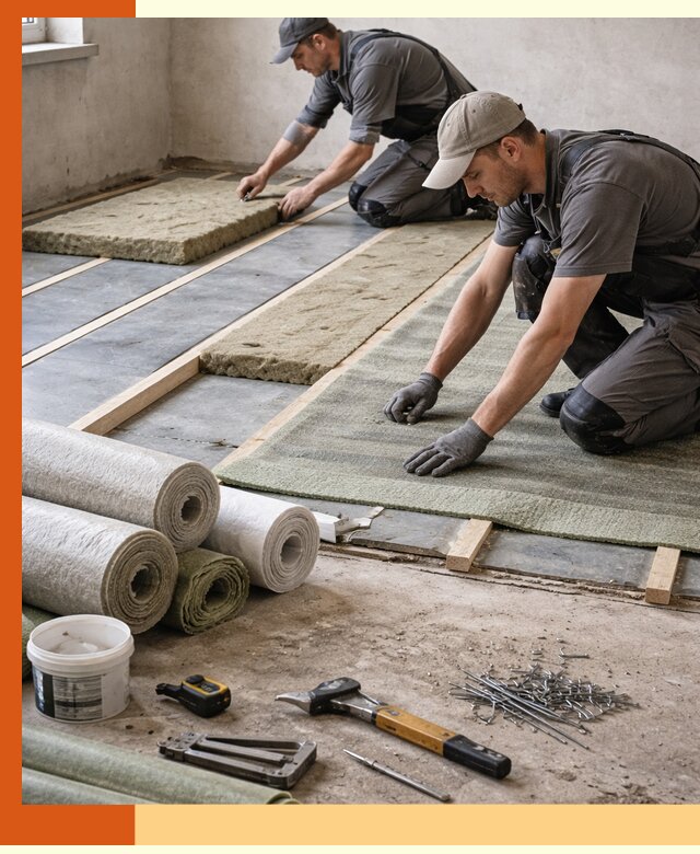 Шумоизоляция пола в Чапаевске — профессиональная звукоизоляция помещений