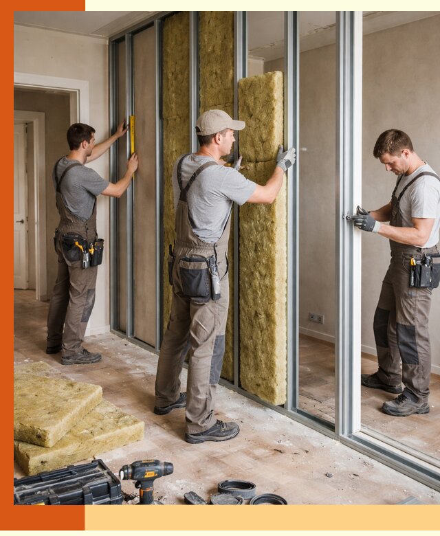 Шумоизоляция межкомнатных перегородок в Чапаевске эффективно и надёжно