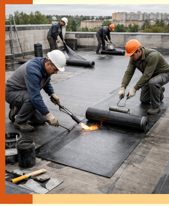 Профессиональная гидроизоляция плоской кровли в Чапаевске