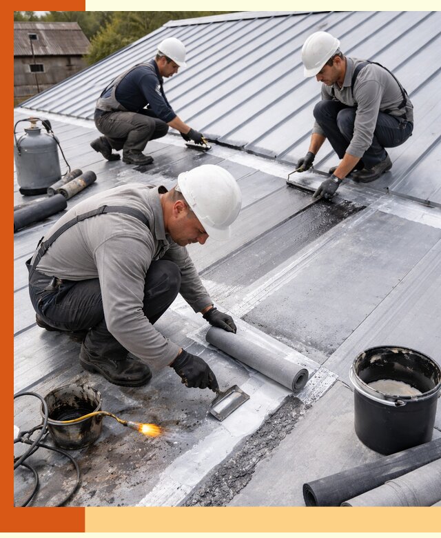 Гидроизоляция металлической кровли с гарантией в Чапаевске