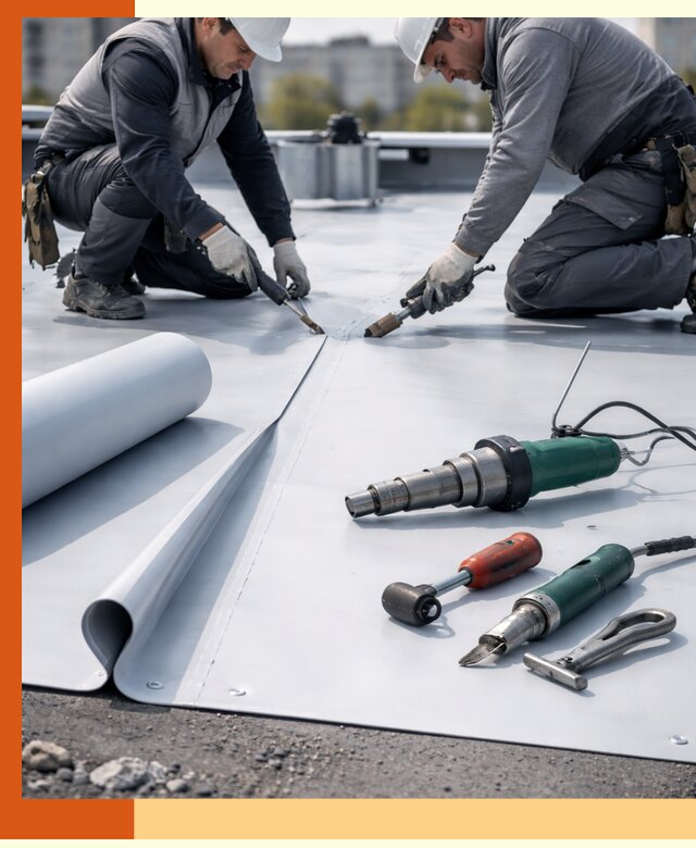Гидроизоляция мембранной кровли в Чапаевске: монтаж и ремонт быстро
