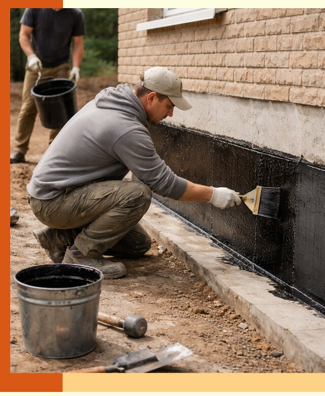 Гидроизоляция цоколя домов и зданий в Чапаевске эффективными методами