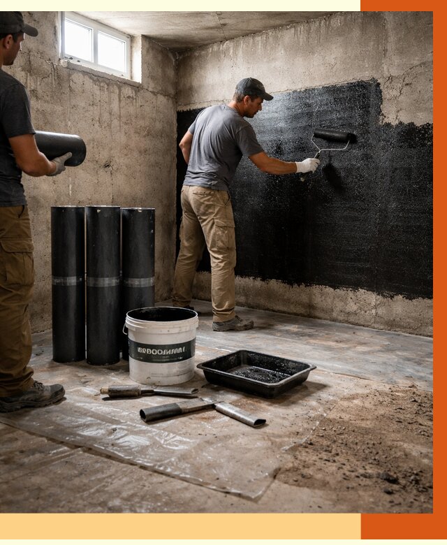 Гидроизоляция подвала в Чапаевске от 3575 руб. под ключ | Профессионально — ТепломастерЧпв