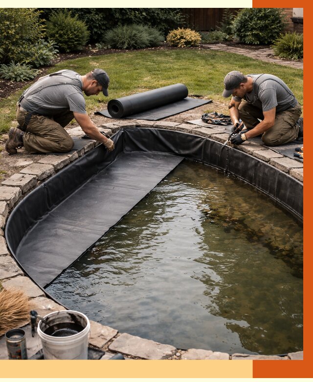 Гидроизоляция пруда в Чапаевске от 15323 руб. под ключ | ТепломастерЧпв профессионально