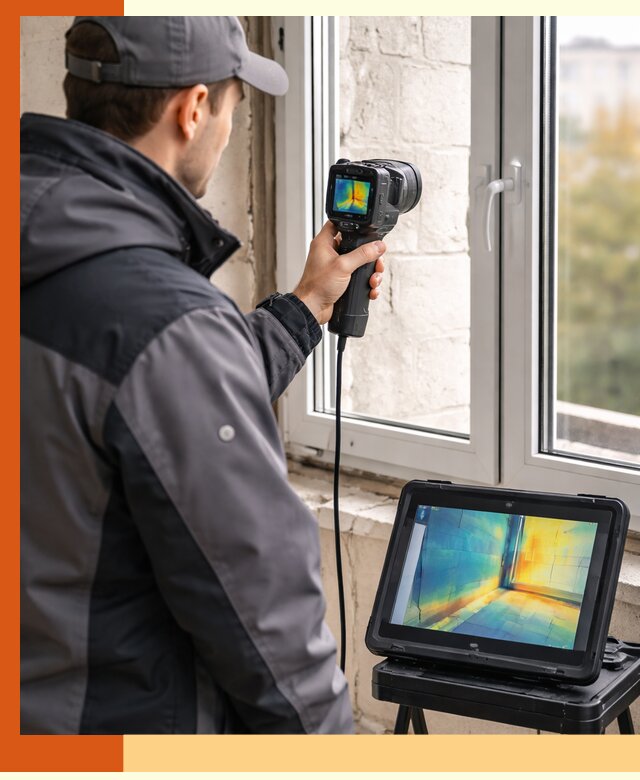 Тепловизионное обследование дома в Чапаевске для выявления утечек тепла