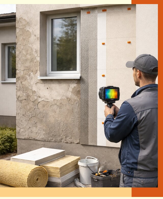 Тепловизионное обследование фасада в Чапаевске от 4597 руб. под ключ | ТепломастерЧпв