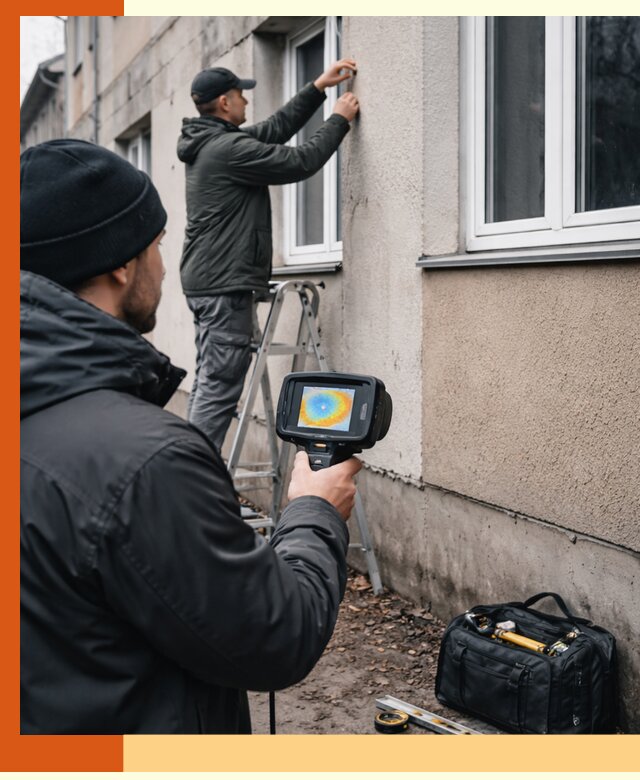 Тепловизионное обследование фасада в Чапаевске для выявления дефектов