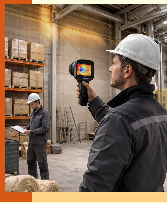 Тепловизионное обследование склада и выявление утечек в Чапаевске