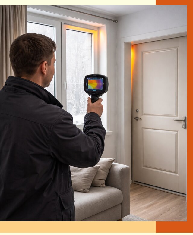 Тепловизионное обследование окон и дверей в Чапаевске от 4597 руб. | ТепломастерЧпв