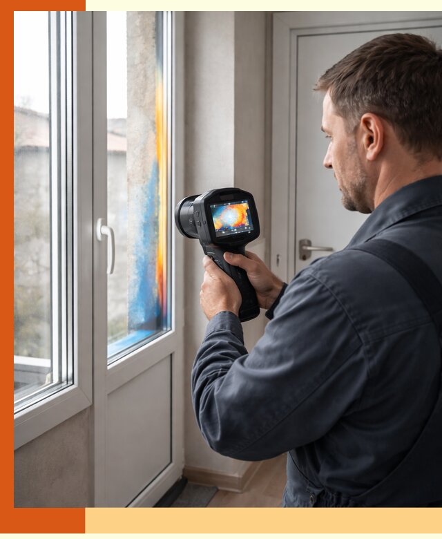 Тепловизионное обследование окон и дверей в Чапаевске