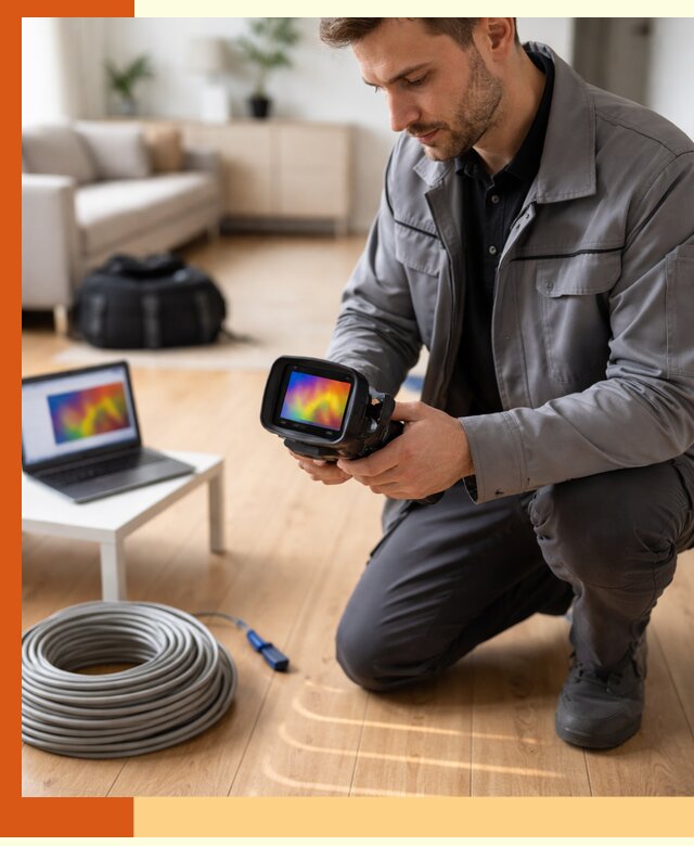 Тепловизионное обследование тёплого пола в Чапаевске для точной диагностики