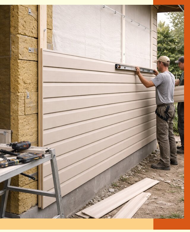 Монтаж сайдинга после утепления в Чапаевске от 1890 руб. — обшивка и облицовка | ТепломастерЧпв